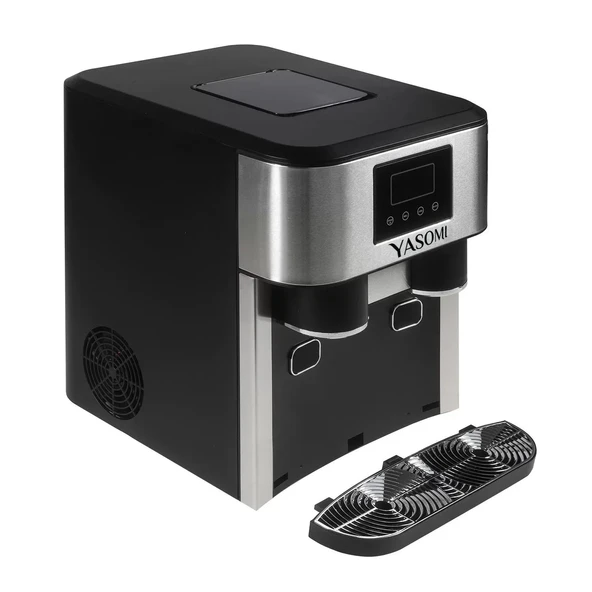 Yasomi Coolmaster ZBS15 3in1 Küp & Kırılmış Buz, Soğuk Su LCD Dokunmatik Inox Gövde 2l Tanklı Buz Makinesi - 12