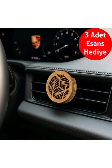 Frager Ahşap Araba Kokusu Difüzör Oto Koku Gül Lilac Lotus Hediye Esans m016