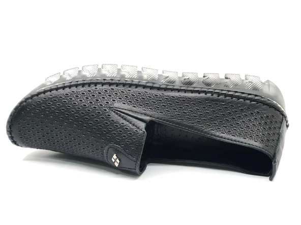 Ayakdaş Saraç Detaylı Şeffaf Taban Hakiki Deri Kadın Babet Ayakkabı - Resim 5