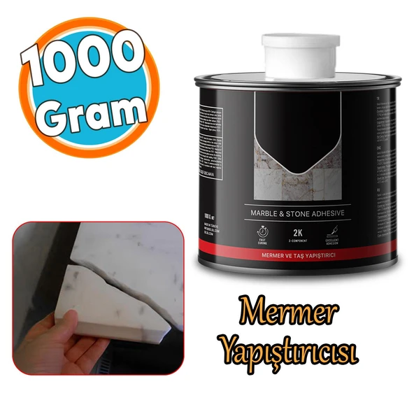 Mermer Granit Taş Fayans Çini Mozaik Beton Ahşap Yapıştırıcısı Polyester Sentetik Reçine 1000 Gram ürün görseli