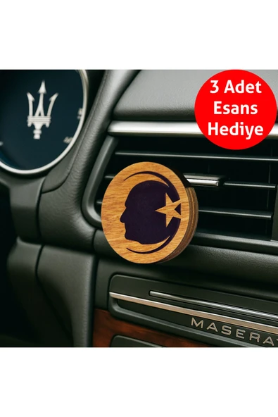 Frager Ahşap Araba Kokusu Difüzör Oto Koku SandalAğacı Sümbül Zambak Hediye Esans M007