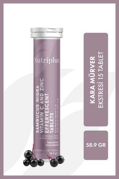 Nutriplus Kara Mürver 15 Efervesan Tablet