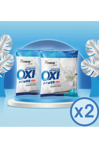 HOMM CLEAN OXI Power Beyazlar İÇİN 500 gr Leke Çıkarıcı 2 ADET