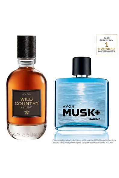 Wild Country Erkek Parfüm EDT 75 ml Avon Musk Marine Erkek Parfüm EDT 75 ml 2 li erkek set