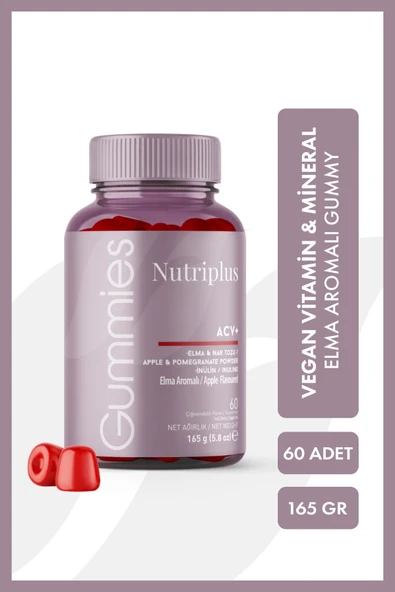 Nutriplus Vegan Vitamin&mineral Gummy Elma Aromalı 60 Adet