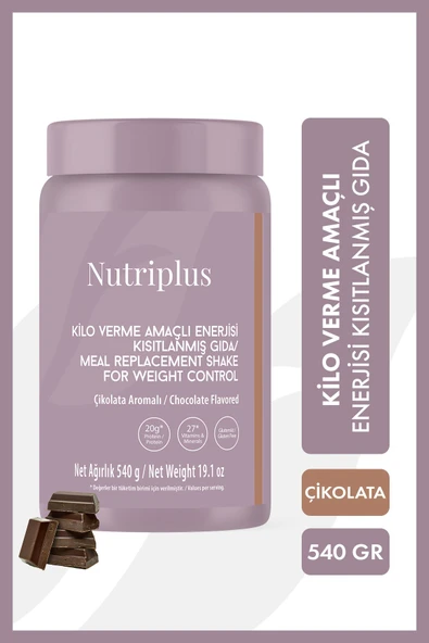 Nutriplus Kilo Verme Amaçlı Enerjisi Kısıtlanmış Gıda Çikolata Aromalı 540 gr
