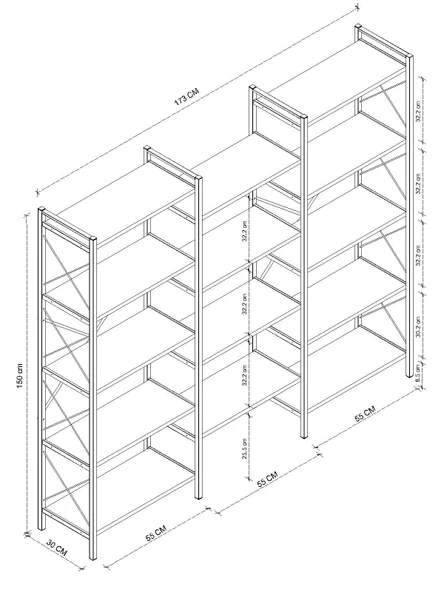 Dizayn Motion Dekoratif Maxi Kitaplık Dosya Rafı Çok Amaçlı 14 Raflı Kitaplık 150 Cm Beyaz - Resim 7