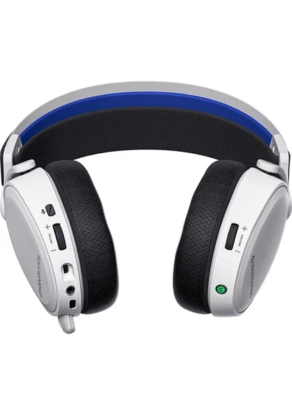 SteelSeries Arctis 7P+ PS5 Wireless Gaming Kulaklık-Kayıpsız 2,4GHz - PS 3D Audio Destekler - Beyaz - 2