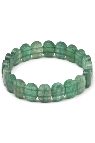 Green Kuvars Doğal Taş Bileklik 10 x 14 mm Özel Kesim - Resim 2