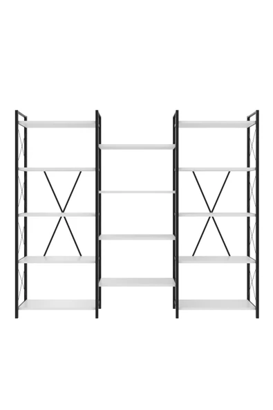Dizayn Motion Dekoratif Maxi Kitaplık Dosya Rafı Çok Amaçlı 14 Raflı Kitaplık 150 Cm Beyaz - 6