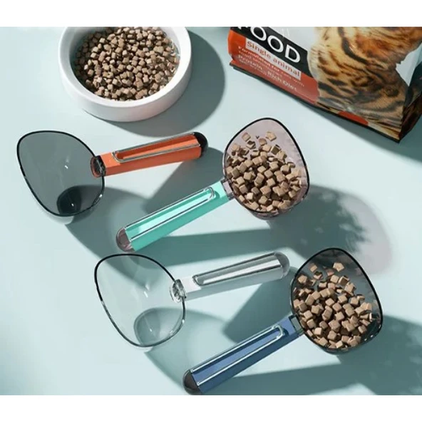 Klipsli Ölçekli Kedi Köpek Mama Küreği - 4