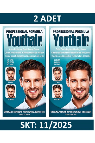 Youthair Beyazlık Giderici Durulanmayan Saç Kremi 2 Adet SKT:11/2025