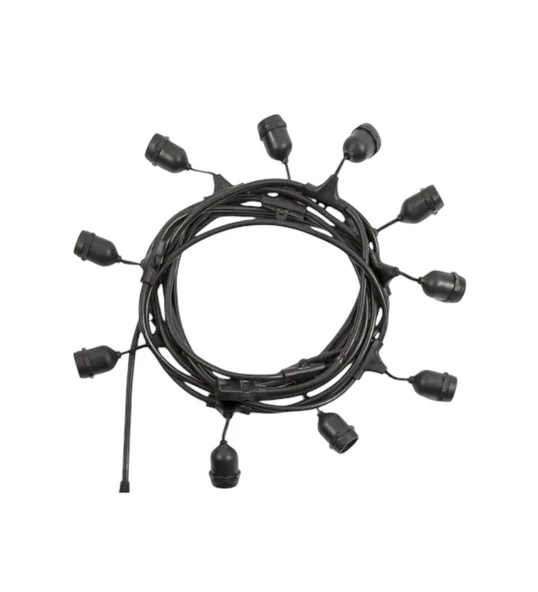 CATA CT-7069 IP65 Su Geçirmez Dış Mekan Sarmaşık Lamba 5 Metre 5 Duylu E27 Bahçe ve Teras Aydınlatma Kablosu - Resim 2