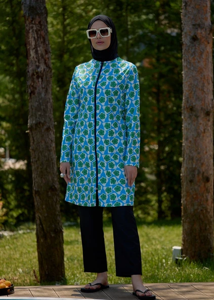 TESETTÜR MAYO RETRO MAVİ - Resim 4