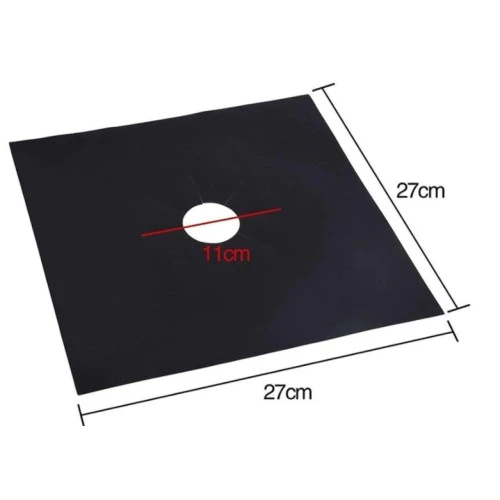 Ocak Koruyucu Folyo Yanmaz Yapışmaz 4'lü Set Siyah Renk - 2