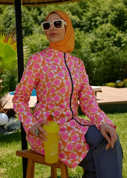 TESETTÜR MAYO RETRO TURUNCU - Resim 2