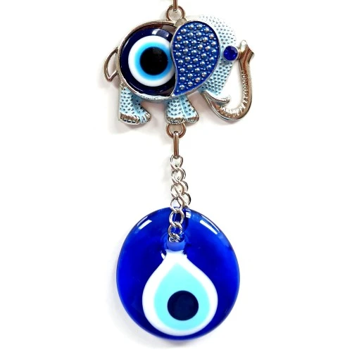 Cam Nazar Boncuklu Filli Mini Duvar Süsü - 2