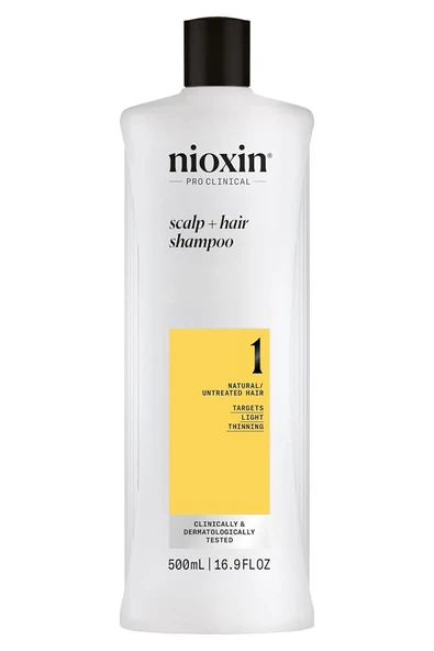 Nioxin System 1 Şampuan - İşlem Görmemiş Hafif İnce Saçlar İçin Kalınlaştırıcı Bakım 500ML ürün görseli 1