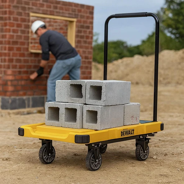 DEWALT DWT710 200Kg Profesyonel Katlanabilir Dört Tekerlekli Yük ve Paket Taşıma Arabası - 9