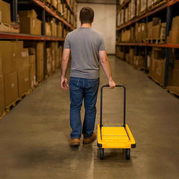 DEWALT DWT710 200Kg Profesyonel Katlanabilir Dört Tekerlekli Yük ve Paket Taşıma Arabası - 11