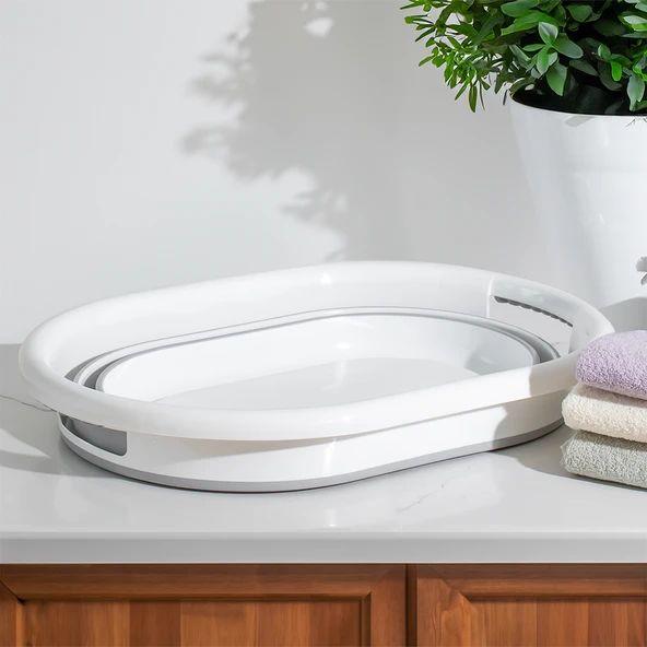 Porsima 1065 25 Lt Akordiyon Sepet Katlanabilir Çamaşır Sepeti - Resim 4