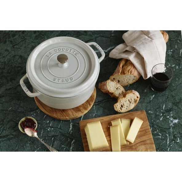 Staub 405014120 Döküm Tencere 24 cm Trüf Beyaz - 2
