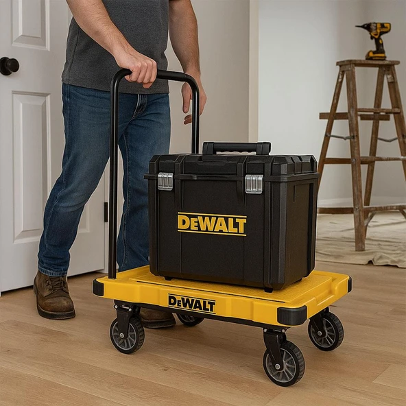 DEWALT DWT710 200Kg Profesyonel Katlanabilir Dört Tekerlekli Yük ve Paket Taşıma Arabası - 3