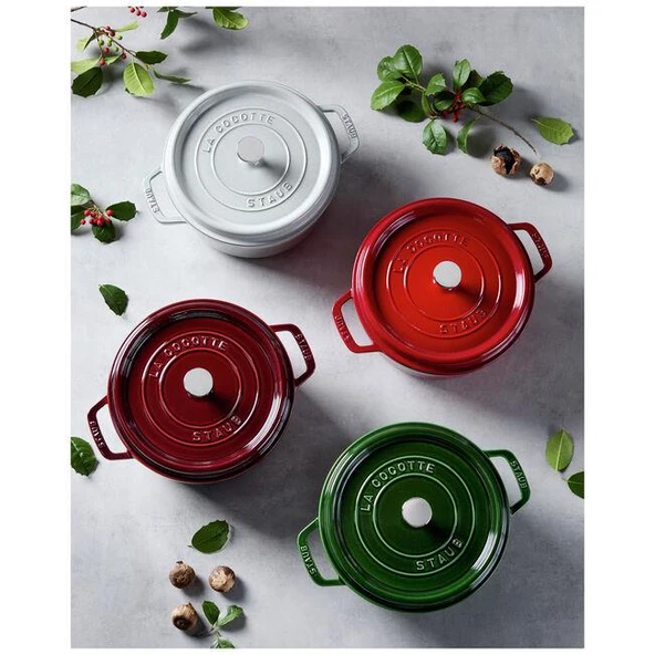 Staub 405014120 Döküm Tencere 24 cm Trüf Beyaz - 6