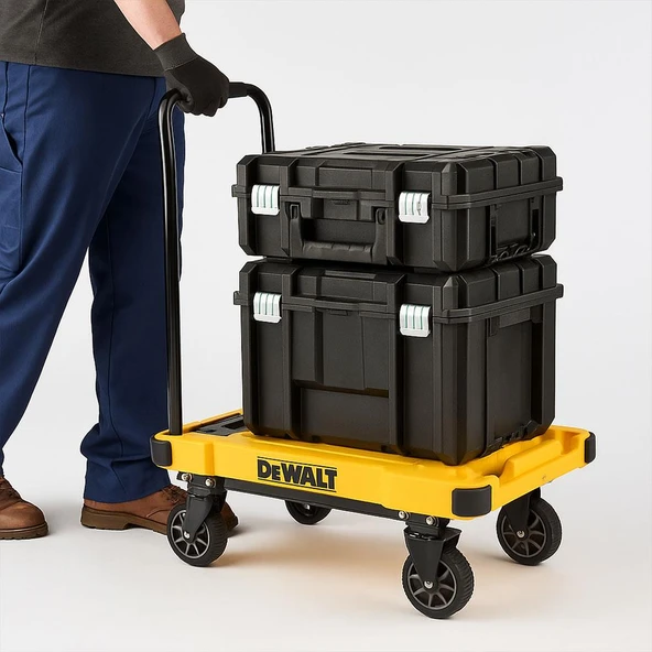DEWALT DWT710 200Kg Profesyonel Katlanabilir Dört Tekerlekli Yük ve Paket Taşıma Arabası - 6