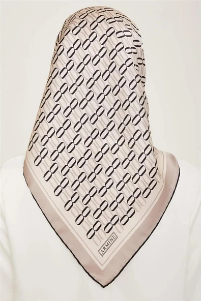 Armine E24YA9149D0203 Dj Saf İpek Eşarp 9149D (T) - Resim 3