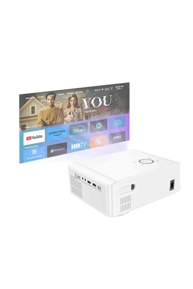 Hoco DT3 Smart Elektrikli Otomatik Odaklanma Özellikli 1080P Full HD Android BT Projeksiyon Cihazı - 3