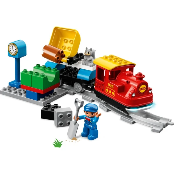 ® DUPLO® Buharlı Tren 10874 - 2 Yaş ve Üzeri Çocuklar için İstasyon ve Kömür Vagonu İçeren Eğitici Oyuncak Yapım Seti (59 Parça) - 7