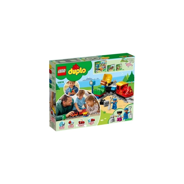 ® DUPLO® Buharlı Tren 10874 - 2 Yaş ve Üzeri Çocuklar için İstasyon ve Kömür Vagonu İçeren Eğitici Oyuncak Yapım Seti (59 Parça) - 5