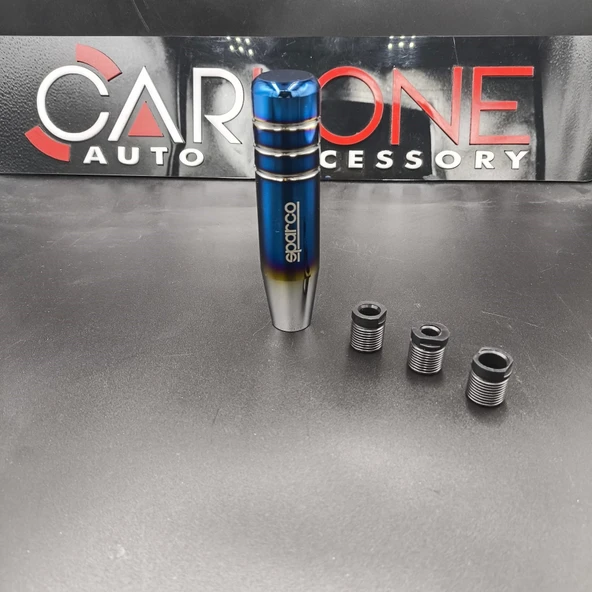 Yanıklı Sparco Mavi Renk Vites Topuzu 13cm Metal Gövde Premium Ürün - 3