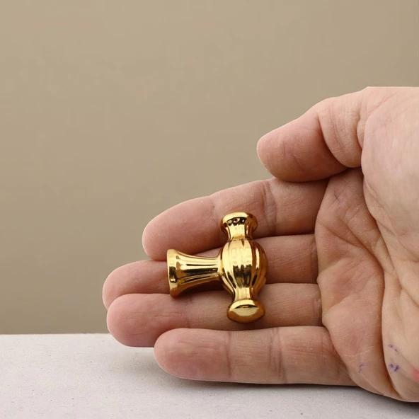 Kesir Gold Altın Metal Kulp Düğme Mobilya Çekmece Mutfak Dolabı Dolap Modern Kapak Kulpları - 7