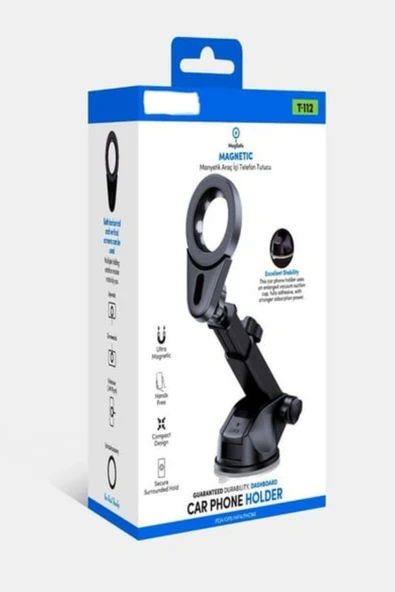 Acl  T-112 Magsafe Uzayabilen Vakumlu Araç İçi Telefon Tutucu - 4