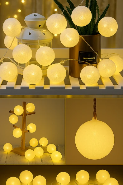 10 Adet Pilli Dekor Aydınlatma Gece Lambası Gün Işığı Sarkıtma Süs Dekoratif - 5