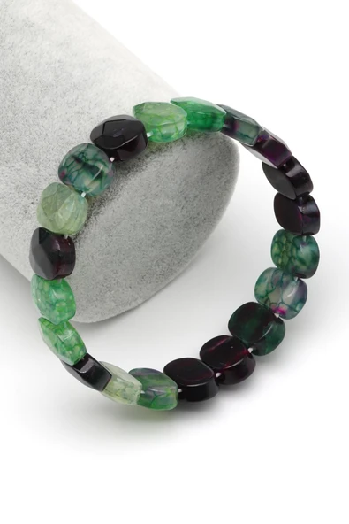 Akik Doğal Taş Bileklik 10 x 14 mm Özel Kesim ürün görseli