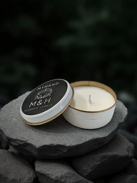 MyHand Soyawax Beyaz Teneke Mum Eternal Love Esans Kokulu Kutu Mum 60 Gr - 5