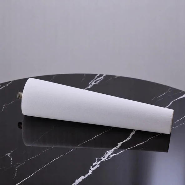 4 Adet Ahşap Ayak 12 Cm Beyaz M8 Civatalı Bağlantı Aparatlı Dolap Mobilya Koltuk Kanepe Destek Ayağı Ayakları - 2