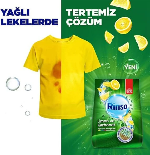 Rinso Limon ve Karbonat 10 KG Toz Çamaşır Deterjanı - 3