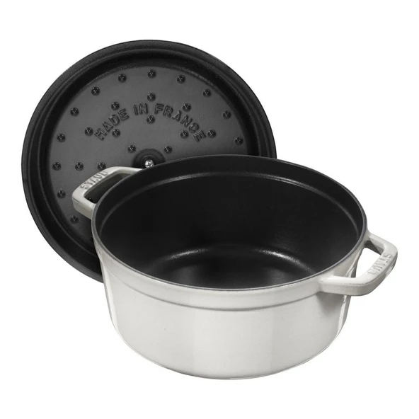 Staub 405014130 Döküm Tencere 26 cm Trüf Beyaz - 8