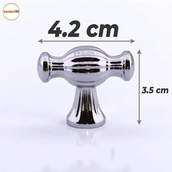 Kesir Gümüş Krom Metal Kulp Düğme Mobilya Çekmece Mutfak Dolabı Dolap Modern Kapak Kulpları - Resim 2