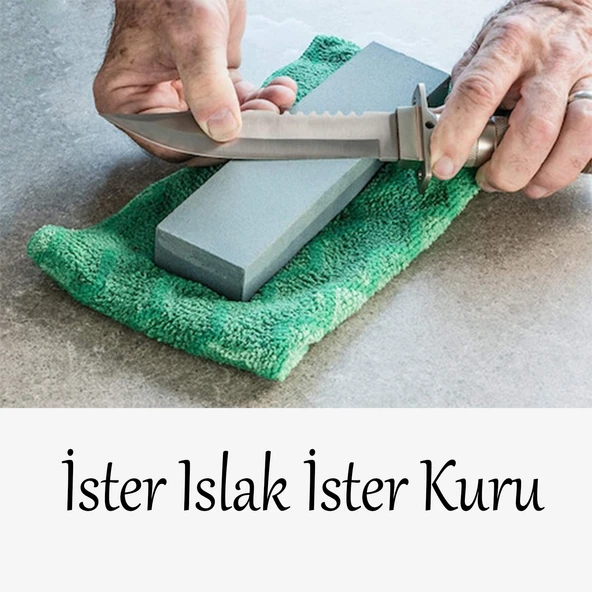 Bileme Taşı 15 cm Bıçak Balta Testere Nacak Satır Keskinleştirme Girit Taş Bileyleme - 4