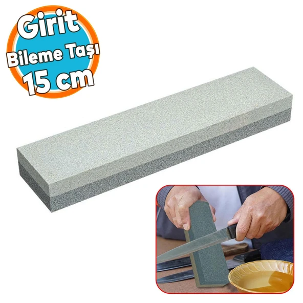 Bileme Taşı 15 cm Bıçak Balta Testere Nacak Satır Keskinleştirme Girit Taş Bileyleme