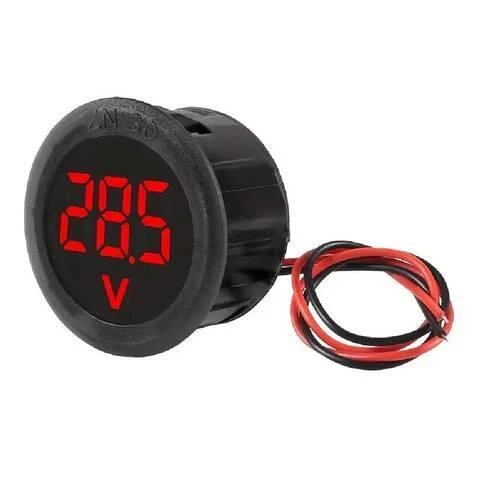 DC 4-100V Dijital Voltmetre Kırmızı LED – Araç, Tekne, Karavan, Motosiklet Uyumlu