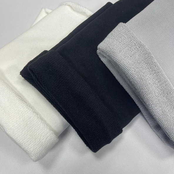 Kaf Kumaş  3 İplik Kumaş | Siyah (550gr) - Resim 3