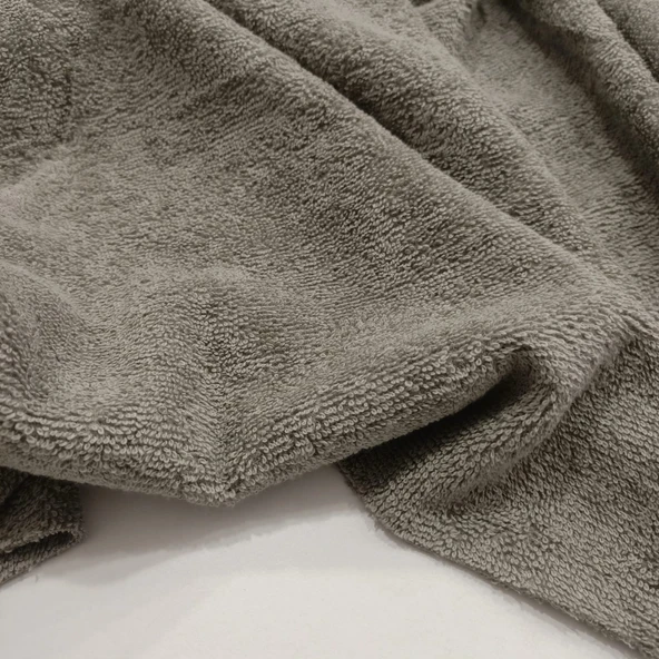 Kaf Kumaş  Pamuklu Havlu Kumaş | Gri - Resim 2