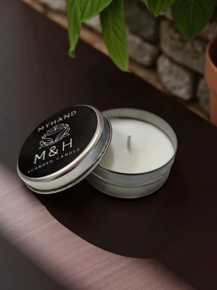 MyHand Soyawax Gümüş Teneke Gül Güzeli Esans Kokulu Mum 60 Gr - 7