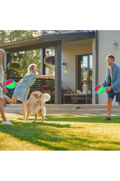 At Yakala Sağlık Topu At Tut Cırt Cırtlı Top Yakalama Oyun Seti Motivasyon Geliştirici Catch Ball - Resim 4